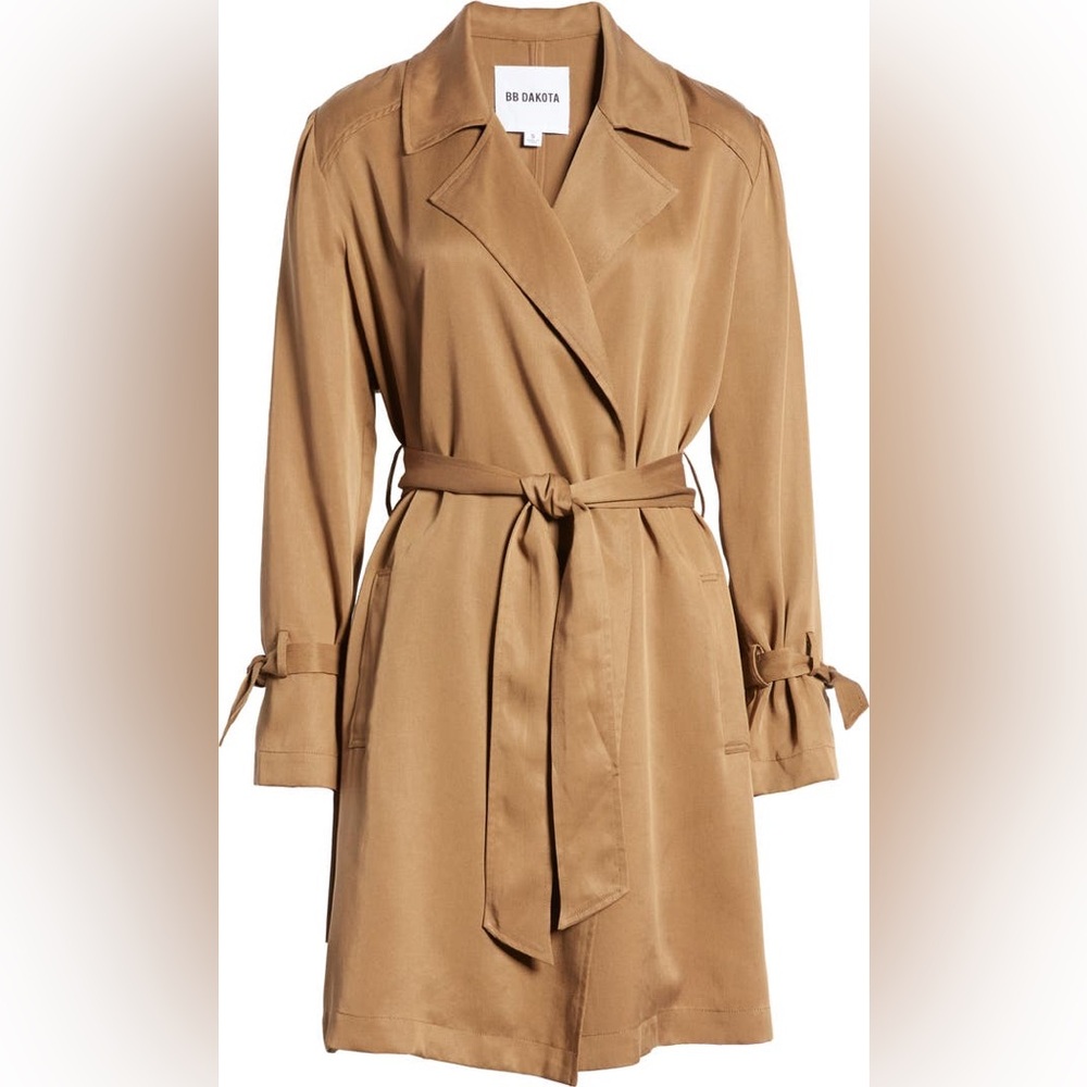 NWOT BB DAKOTA Pardon My Trench Belted Trench Coat